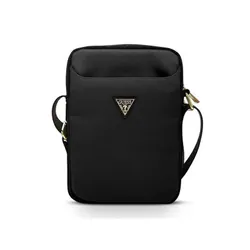 Sac Guess Pour Tablette / 10" Inch / Nylon / Metal Triangle Logo / Noir