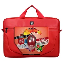 Sacoche Port Designs 15.6" + Souris - Rouge