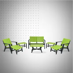 Salon Central Park SOTUFAB En Plastique 4Places CHS310 Vert