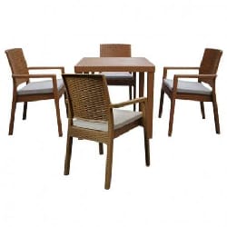 Salon de Jardin BOHEME SOTUFAB -Brun (CHS120-67)