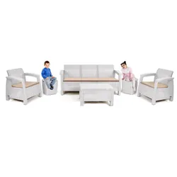 Salon De Jardin Carthage 7 Places Blanc