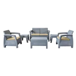 Salon de Jardin CARTHAGE SOTUFAB 4 Places Gris (CHS030-Gris)