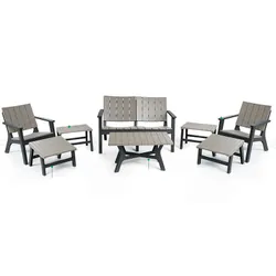 Salon De Jardin Central Park 4 Places Confort Gris