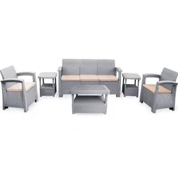 Salon De Jardin Syphax 5 Places Gris