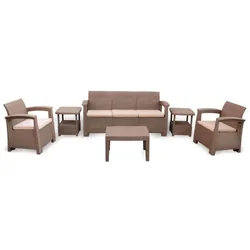 Salon De Jardin Syphax 5 Places Taupe