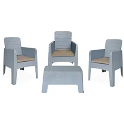 Salon De Terrasse 3 Places Gris