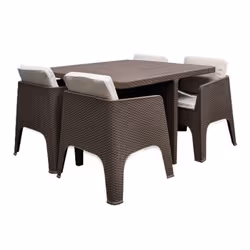 Salon Gammarth Pour Terrasse - 4 Places - 4 Personnes (TABLE+ 04 FAUTEUILS) - Le salon offrira un coin salon élégant pour vot ...