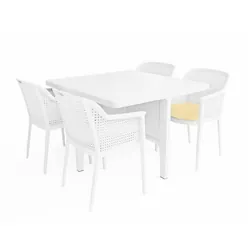 Salon Jardin SOTUFAB Majestic 4 Places - Blanc