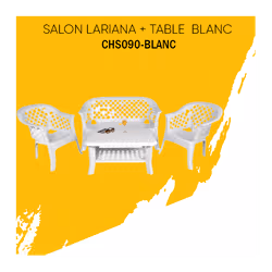 SALON LARIANA SOTUFAB + table  Blanc