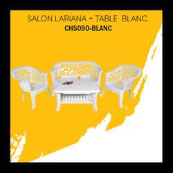 SALON LARIANA SOTUFAB + table  Blanc