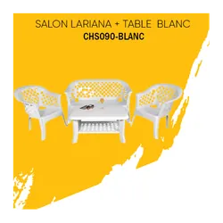SALON LARIANA SOTUFAB + table Blanc