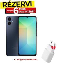 Samsung Galaxy A06 4G 4Go 128Go - Noir