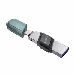 SanDisk iXpand Flash Drive Flip lecteur USB flash 256 Go USB Type-A / Lightning 3.2 Gen 1 (3.1 Gen 1) Gris, Argent, Transparent - Vue supplémentaire 5