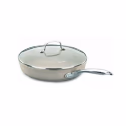 Sauteuse 26 CM+CV - Dimensions : 24x4,7 cm / 2 L - Revêtement PTFE d'aspect volcanique avec une excellente propriété antiadhé ...