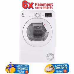 Sèche Linge Hoover 10Kg Blanc (HLEC10DE-80)