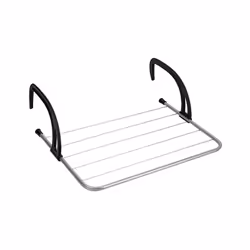Séchoir à linge METALTEX Pour Balcon - Avec crochets en plastique PP réglables - Avec 2 fiches PP pour éviter les rayures sur ...