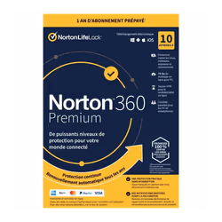 Antivirus Norton Security PREMIUM 3.0 - Licence 1 An pour 10 Appareils -  Protégez votre PC, Mac ou appareil mobile à l'aide  ...