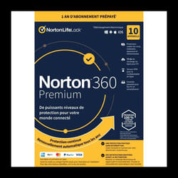 Sécurité Numéro Un pour 10 Appareils - Norton Premium 3.0 Antivirus