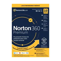 Sécurité Numéro Un pour 10 Appareils - Norton Premium 3.0 Antivirus
