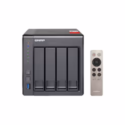 Serveur NAS 4 Baies TS-451+2G - Processeur Quad-core Intel Celeron 2.0GHz burst up to 2.42GHz - RAM 2Go extensible à 8Go - Mé ...