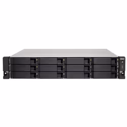 Serveur NAS professionnel 12 Baies - Processeur Quad-Core Intel Celeron J3455 1.5 GHz jusqu'à 2.3 GHz - RAM 4Go DDR3L - Disqu ...