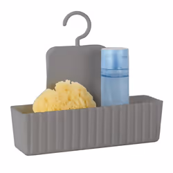 - Panier de rangement moderne pour la douche et l'ensemble du foyer en Taupe de bon goût Avec crochet mobile pour un accrocha ...