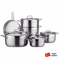 Set 10 Pièces KORKAMZ Alpha - Faitout: 28 cm + Faitout: 20 cm + Faitout: 18 cm - Poêle: 26 cm - Couscoussier 24cm/6.9 litres  ...