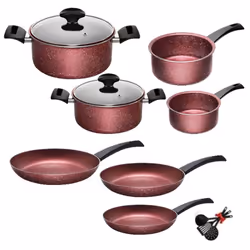 Set 12 Pièces WINOX Magma - La batterie de cuisine est l’achat rapide pour équiper en une seule fois sa cuisine - 3 Poêles: 2 ...