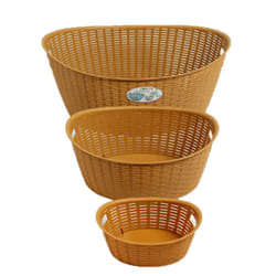 Set 3 Panier de Rangement Sofpince Rotin Marron