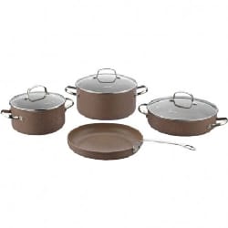 Set 7 Pièces KORKAMZ Lina Céramique A1287 Marron