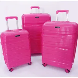 Set De 3 Valises Antichoc Rose
