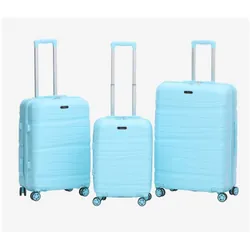 Set De 3 Valises Antichoc Titou Bleu Ciel