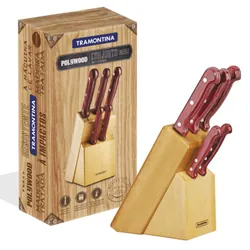 Set De 5 Couteaux Tramontina & Support En Bois 21199783