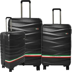 Set De Trois Valises Incassable Italy Noir