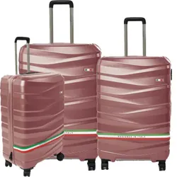 Set De Trois Valises Incassable Italy Rose