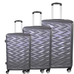 Set De Trois Valises Safari Gris Foncé