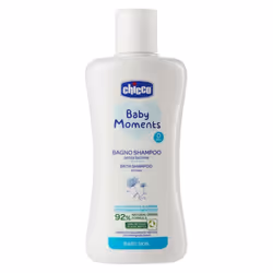 Shampoing De Bain CHICCO Baby Moments Pour Bébé - Contenance: 200ml - Âge: Dès la naissance - Composé à 92% d'ingrédients d'o ...