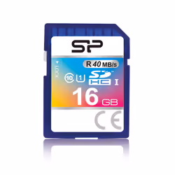 Silicon Power SP016GBSDH010V10, 16 Go, SDHC, Classe 10, Bleu