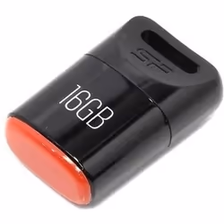 Silicon Power Touch T06, 16 Go, USB Type-A, 2.0, Casquette, 3,6 g, Noir