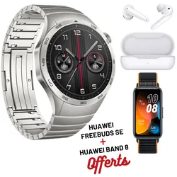 SMART WATCH Huawei Watch GT4 / Phoinix-B19M / Titanium Avec BAND 8 + FREEBUDS SE Gratuits