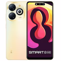 Smartphone Infinix Smart 8 HD - Ecran : 6,6" IPS LCD (720x1612 pixels), 90Hz - Processeur : Unisoc T606 (12 nm) Octa-core - ...