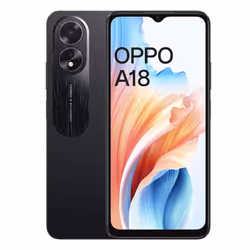 Oppo A18 - Ecran :  6,56 pouces LCD HD+ (1612x720) pixels 90Hz - Processeur : MediaTek Helio G85 -8 cores, up to 2.0GHz -Mali ...