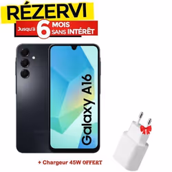 Smartphone Samsung Galaxy A16 6Go 128Go Noir