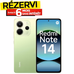 Smartphone Xiaomi Redmi Note 14  4G  6Go 128Go -  Lime Green