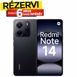 Smartphone Xiaomi Redmi Note 14  4G  6Go 128Go -  Midnight Black