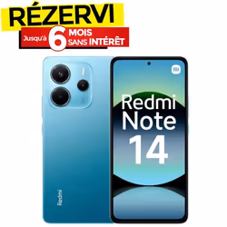 Smartphone Xiaomi Redmi Note 14  4G  6Go 128Go -  Océan blue