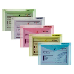 Snopake Polyfile Classic Colours - Assorted Colour Packs - DL Classic (envelope size) Polypropylène (PP)