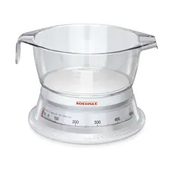 Soehnle Vario Transparent, Blanc Comptoir Rond Balance de ménage électronique