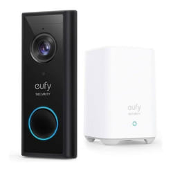 Sonnette à piles Eufy vidéo 2K, kit - Noir - E82101