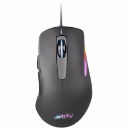 SOURIS Gamer filaire XTRFY M1 RGB, Ergonomique, breveté avec Capteur optique Gaming Pixart 3330 de DPI 400 à 7200 (125/500/10 ...